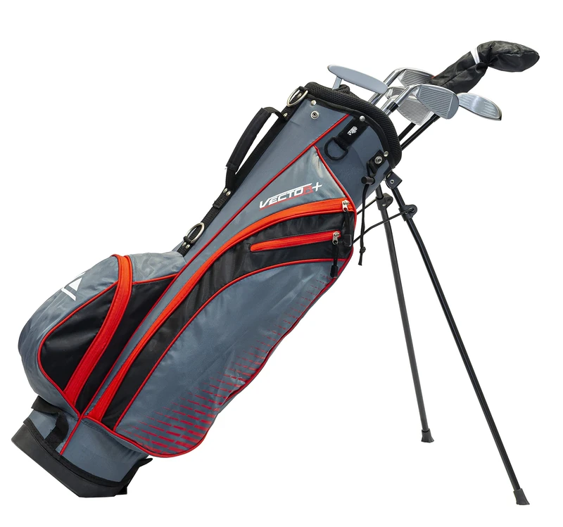 Longridge Men's Vector + Golf Package Set with Cart/ Stand Bag Including Wood, Irons, Putter Golf Clubs