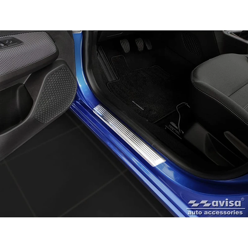 Avisa Inox door sill protectors compatible with Dacia Sandero III 2020- incl. Stepway 'Lines' - 4-pieces