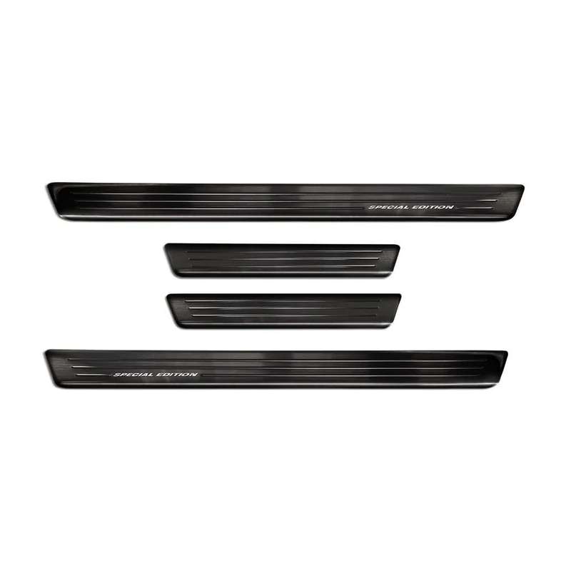 Avisa Black Inox door sill protectors compatible with Skoda Enyaq iV 2020- - 'Special Edition' - 4-pieces