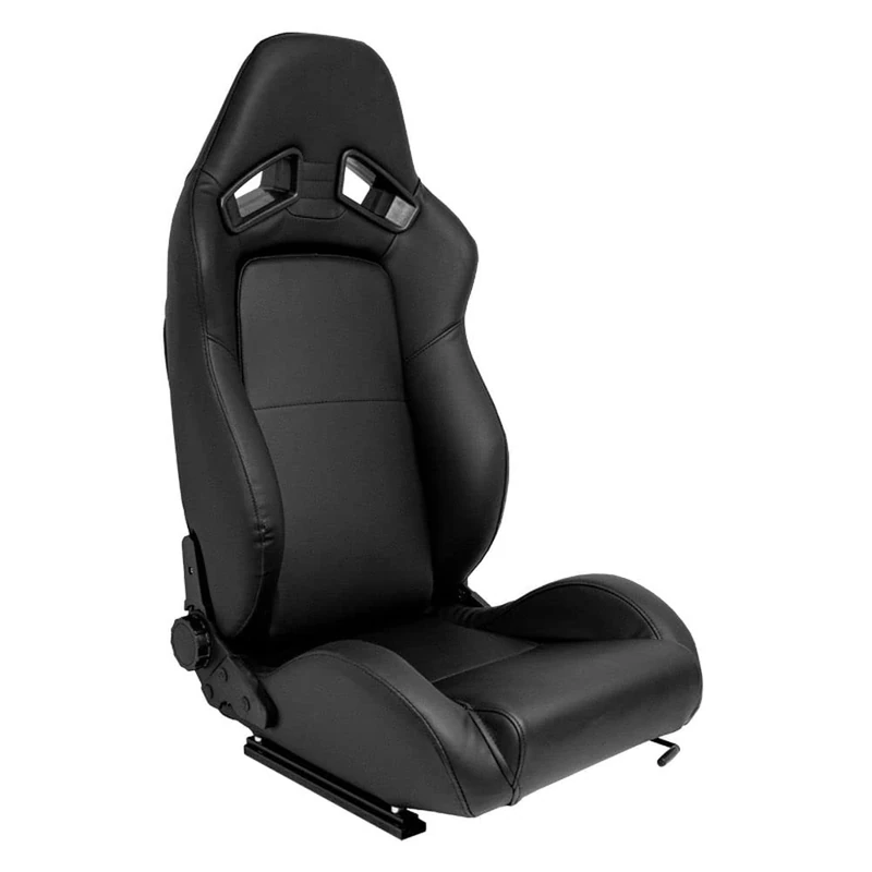 AutoStyle Sport seat 'LH' - Black Synthetic leather - Dual-side reclinable back-rest - incl. slides