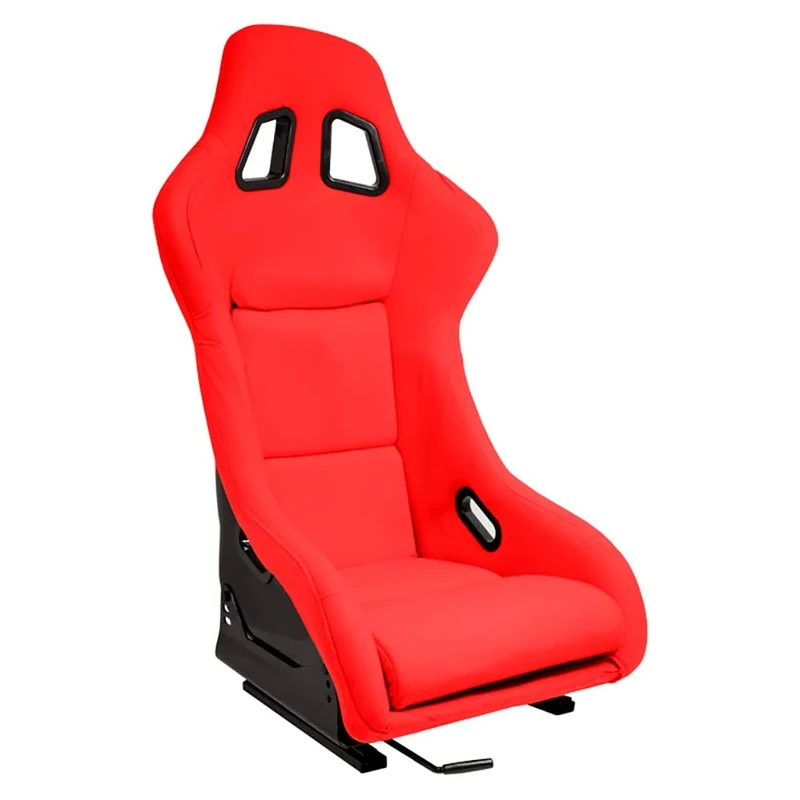 AutoStyle Sport seat 'MO' - Red - Non-reclinable fibreglass back-rest - incl. slides
