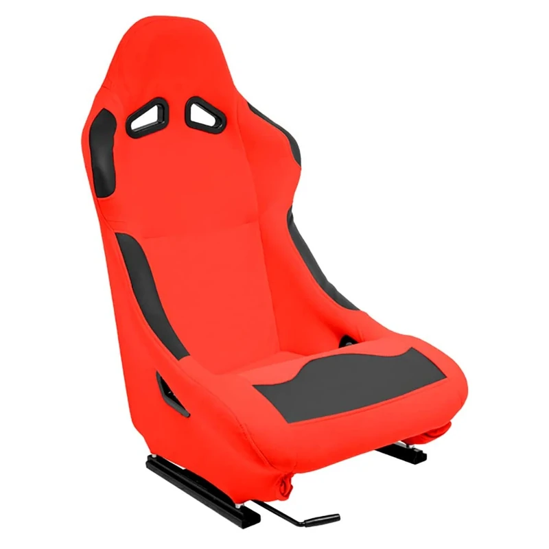 AutoStyle Sport seat 'BW' - Red - Non-reclinable back-rest - incl. slides