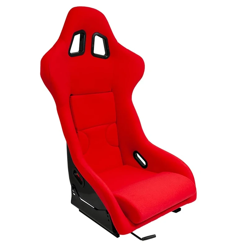 AutoStyle Sport seat 'RR' - Red - Non-reclinable fibreglass back-rest - incl. slides