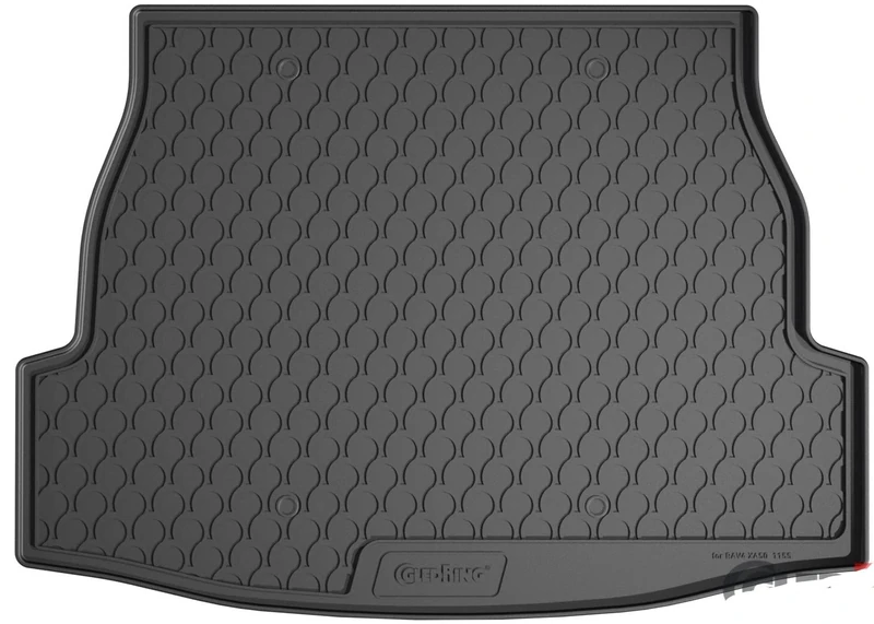 Gledring Rubbasol (Rubber) Trunk mat compatible with Toyota RAV4 V 2019- excl. PHEV & Suzuki Across PHEV 2020- (Upper variable floor & with spare wheel), Black
