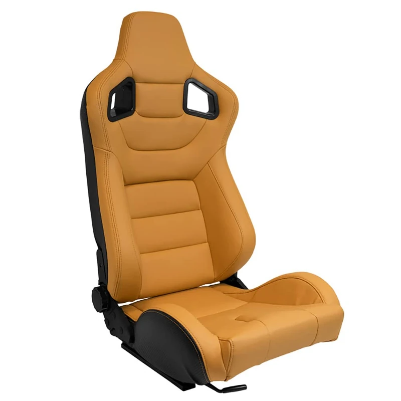 AutoStyle Sport seat 'RK' - Beige Synthetic leather - Dual-side reclinable back-rest - incl. slides