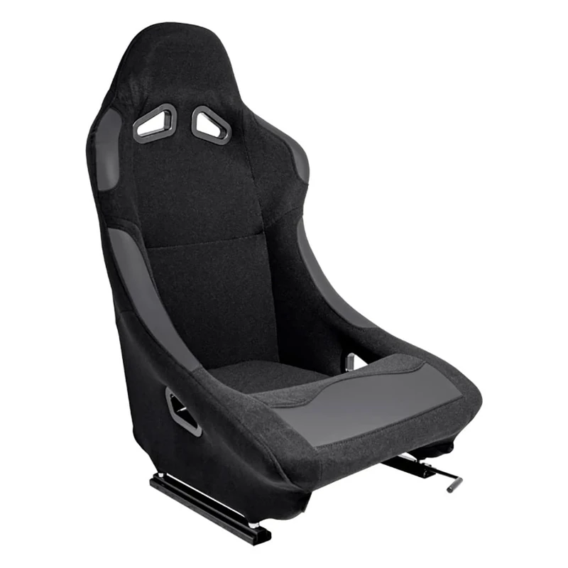 AutoStyle Sport seat 'BW' - Black - Non-reclinable back-rest - incl. slides