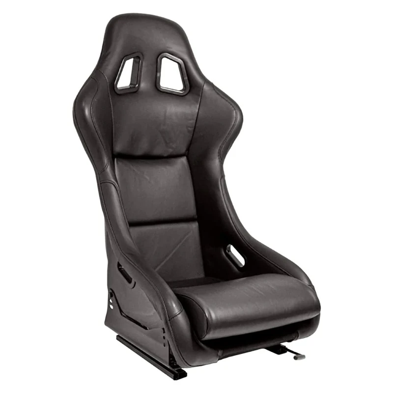 AutoStyle Sport seat 'MO' - Black Synthetic leather - Non-reclinable fibreglass back-rest - incl. slides