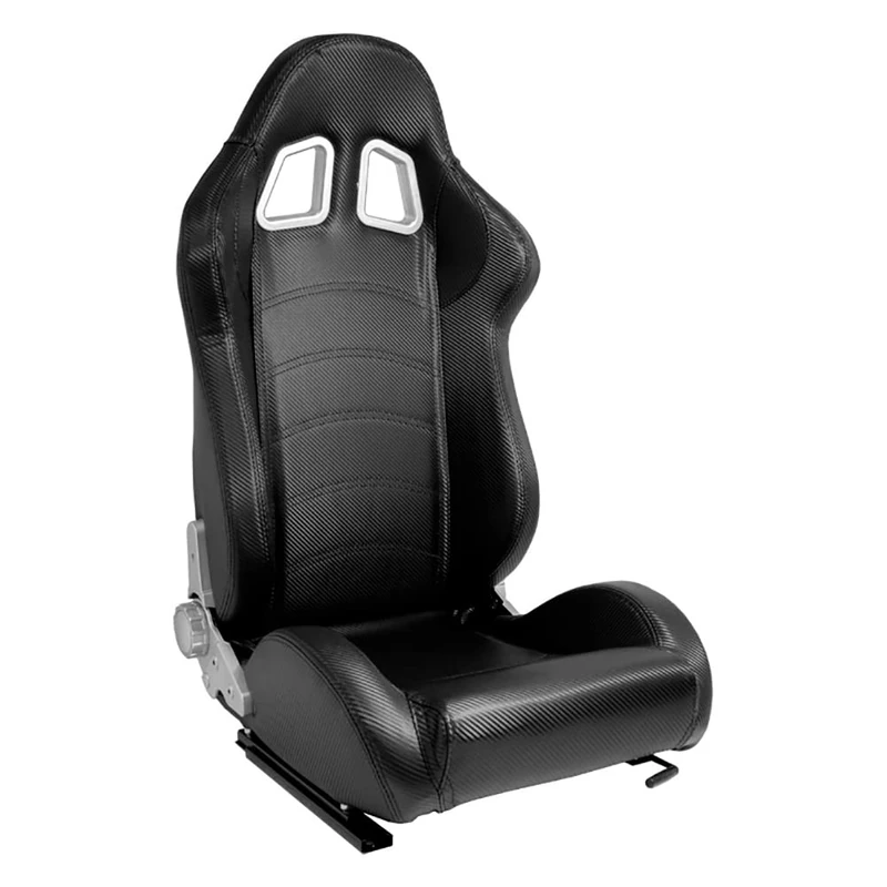 AutoStyle Sport seat 'DS' - Carbon-look Synthetic leather - Dual-side reclinable back-rest - incl. slides