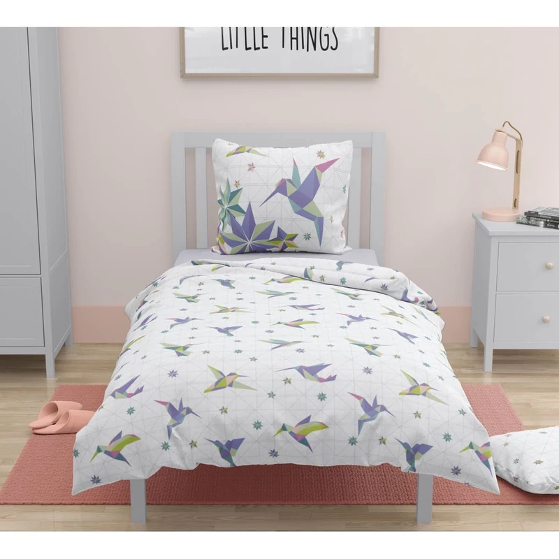 Home Linge Passion Children's Bed Linen 100% Cotton 57 Thread Count Paradise Blue 140 x 200 cm