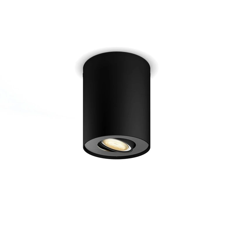 Philips Hue Pillar White Ambiance Smart Single Ceiling Spotlight Extension Led [Gu10 Spot] with Bluetooth, Black, Works with Alexa, Google Assistant and Apple Homekit