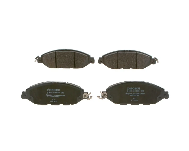 Bosch BP2439 - Brake Pads Car Front Axle - Bosch Quality - Reduced Noise and Dust - ECE-R90 Certified - Copper-Free - 1 Set of 4 Pads