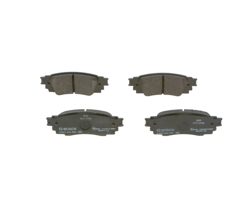 Bosch BP2455 - Brake Pads Car Rear Axle - Bosch Quality - Reduced Noise and Dust - ECE-R90 Certified - Copper-Free - 1 Set of 4 Pads