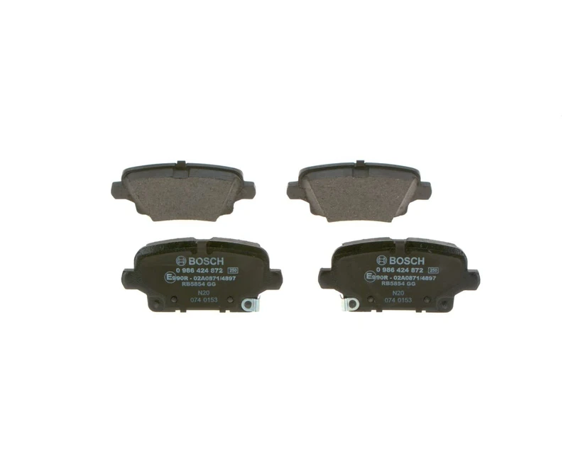 Bosch BP2495 - Brake Pads Car Rear Axle - Bosch Quality - Reduced Noise and Dust - ECE-R90 Certified - Copper-Free - 1 Set of 4 Pads