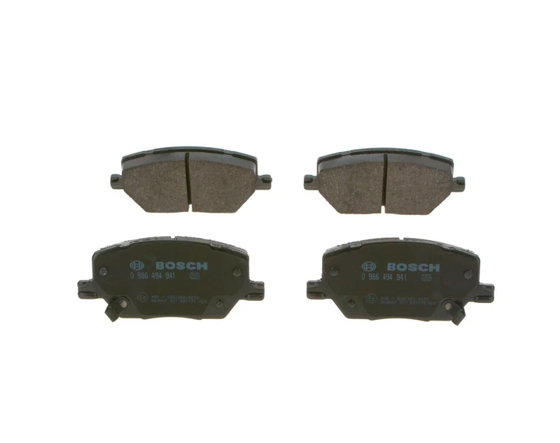 Bosch BP1792 - Brake Pads Car Front Axle - Bosch Quality - Reduced Noise and Dust - ECE-R90 Certified - Copper-Free - 1 Set of 4 Pads - With Accessories