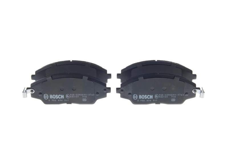 Bosch BP1906 - Brake Pads Car Front Axle - Bosch Quality - Reduced Noise and Dust - ECE-R90 Certified - Copper-Free - 1 Set of 4 Pads