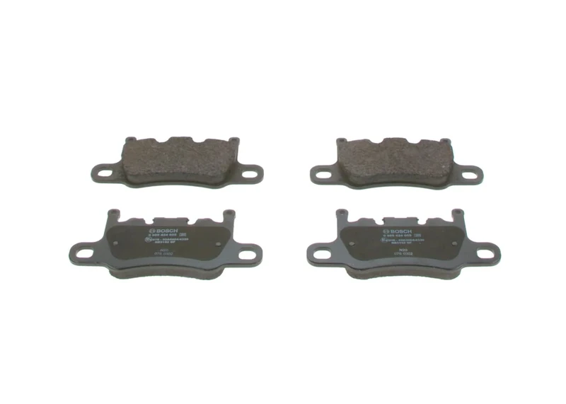 Bosch BP2403 - Brake Pads Car Rear Axle - Bosch Quality - Reduced Noise and Dust - ECE-R90 Certified - Copper-Free - 1 Set of 4 Pads