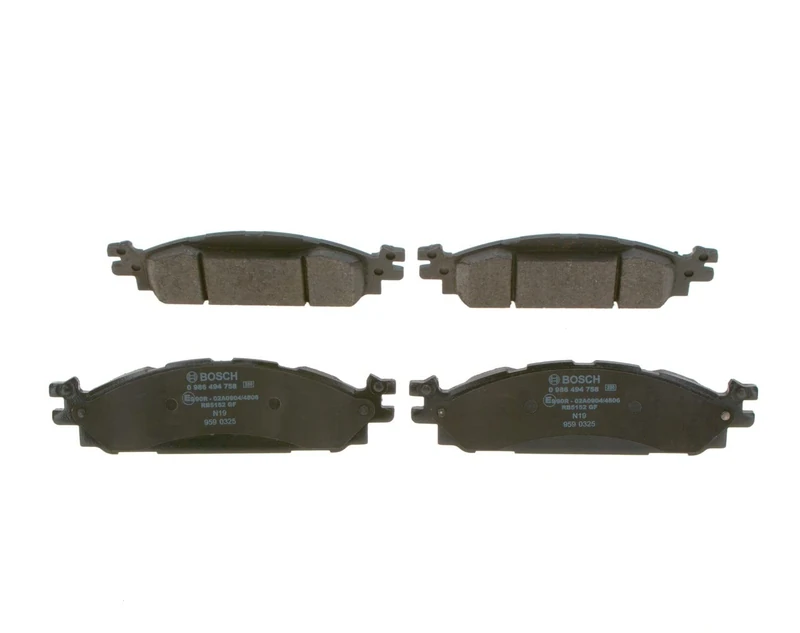 Bosch BP1932 - Brake Pads Car Front Axle - Bosch Quality - Reduced Noise and Dust - ECE-R90 Certified - Copper-Free - 1 Set of 4 Pads