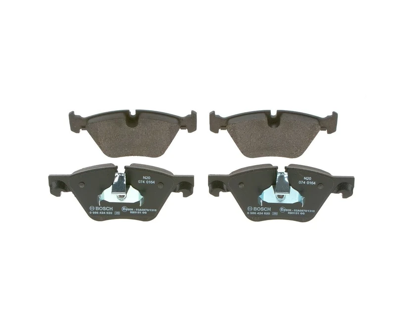 Bosch BP2406 - Brake Pads Car Front Axle - Bosch Quality - Reduced Noise and Dust - ECE-R90 Certified - Copper-Free - 1 Set of 4 Pads