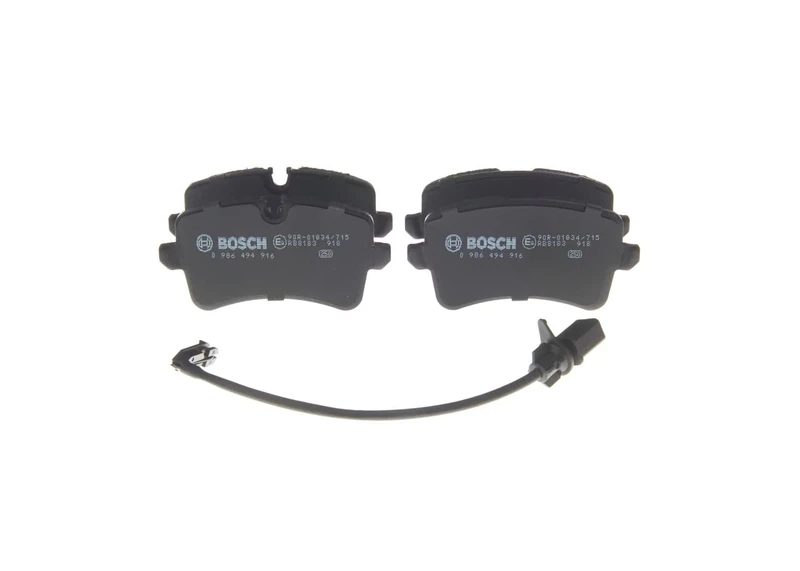 Bosch BP1905 - Brake Pads Car Rear Axle - Bosch Quality - Reduced Noise and Dust - ECE-R90 Certified - Copper-Free - 1 Set of 4 Pads