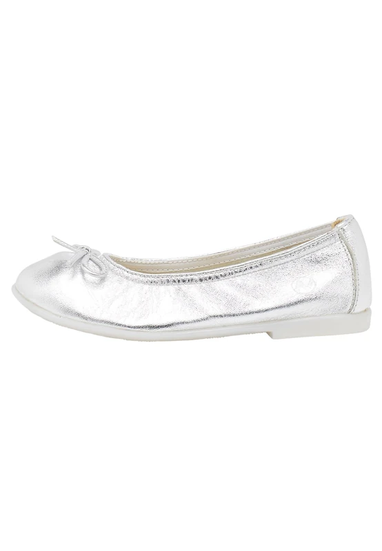 Naturino Margot Ballet Flat, Silver, 3.5 UK