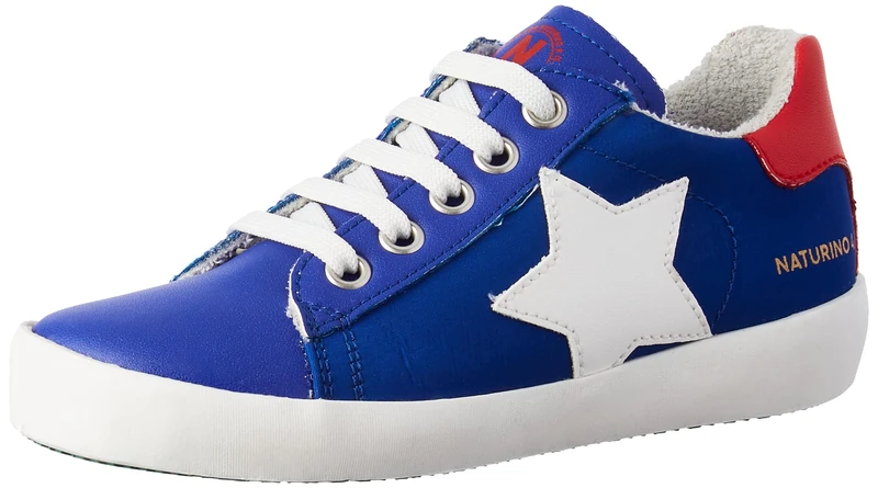 Naturino Annie Hybrid Zip, Gymnastics Shoe, Azure-White-RED, - Image 1