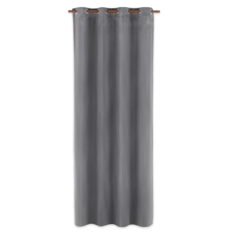 Deco Mex OTEDEC32 DECENT velvet curtains, 140 x 260 cm, polyester, grey, normal size - Image 1