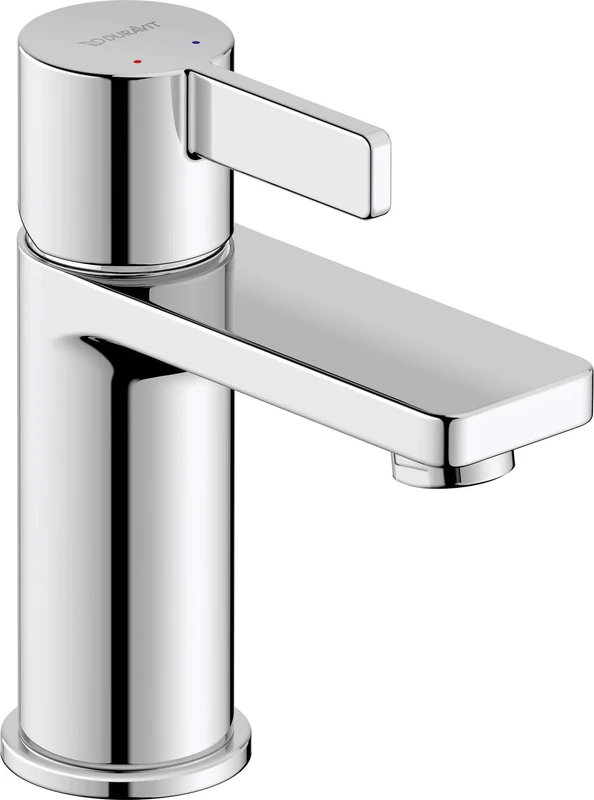 Duravit D-Neo Basin Mixer Tap Size S (Spout Height 87 mm) Bathroom Tap in Chrome