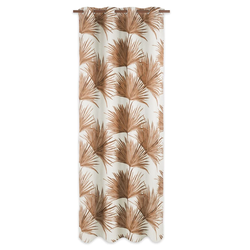 Deco Mex OTEW500 WACO Curtains Polyester Cream Brown Regular Size