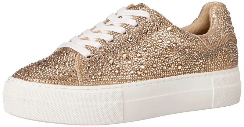 Betsey Johnson Women's Sidny Sneaker, Light Gold, 5 UK