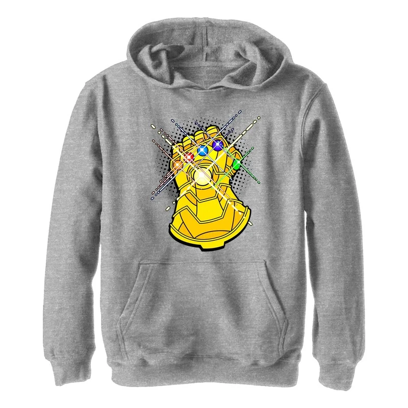 Marvel Men's Gold Gauntlet Hoodie, Sporty Heather, L
