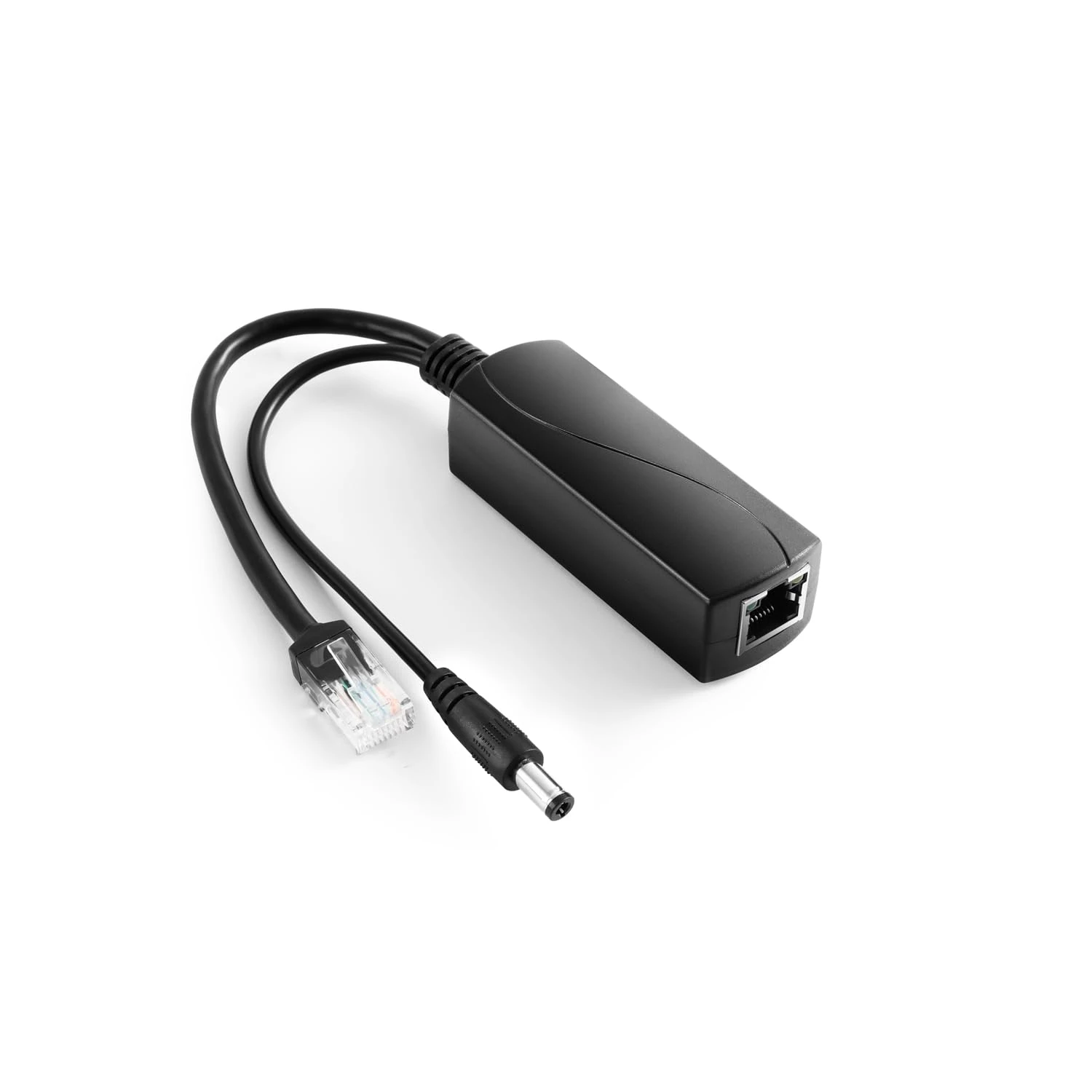 Gigabit PoE Splitter 48V to 12V 2A, 5.5x2.5mm DC IEEE 802.3af/at Standard Power over Ethernet Splitter Adapter for Security IP Camera,Voip phone, AP (PS5712TG-25)