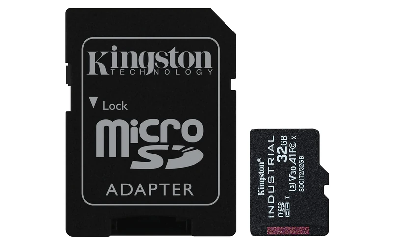 Kingston Industrial microSD - 32GB microSDHC Industrial C10 A1 pSLC Card + SD Adapter - SDCIT2/32GB