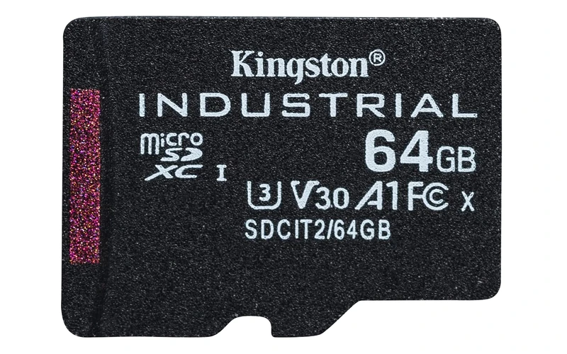 Kingston Industrial microSD - 64GB microSDHC Industrial C10 A1 pSLC Card Single Pack w/o Adapter - SDCIT2/64GBSP