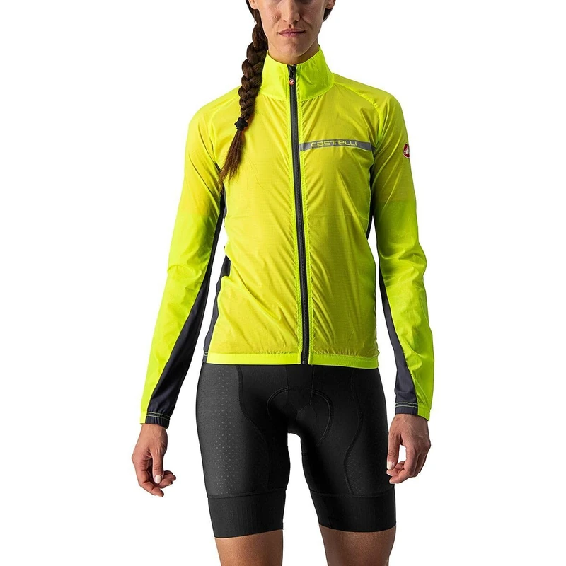 CASTELLI 4521529-032 SQUADRA ST. W JKT Jacket Women's Yellow Fluo/Dark Gray XS
