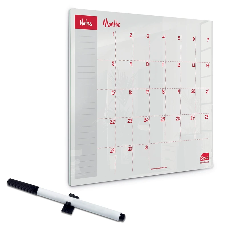 Sasco Acrylic Mini Whiteboard Monthly Planner - 450x450mm