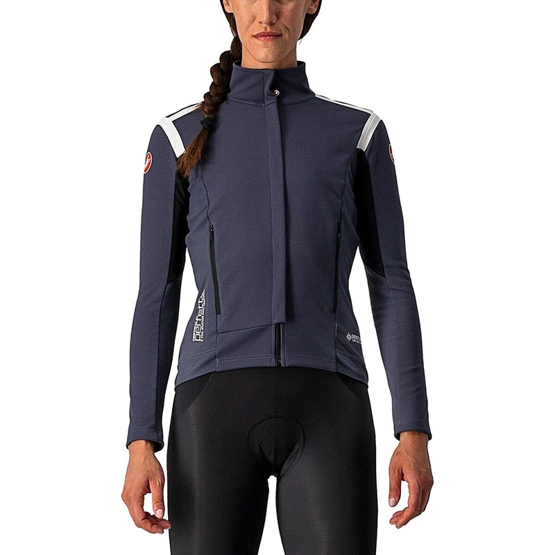 CASTELLI 4519535-570 PERFETTO RoS W LS Jacket Women's Dark Steel Blue/Soft Pink M - Image 1