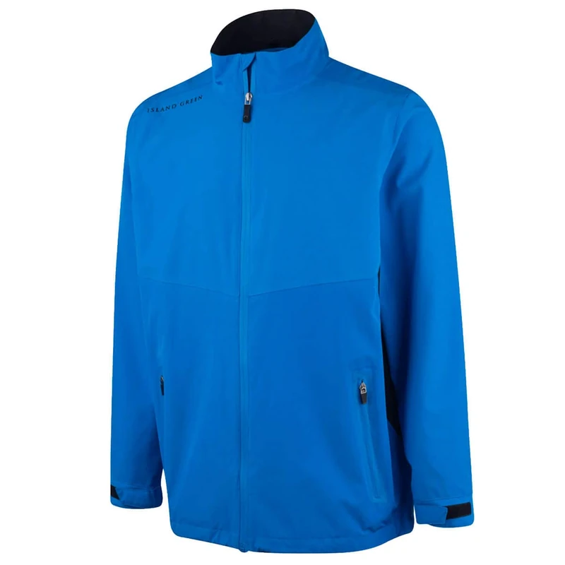 Island GREEN Essentials Men's Waterproof Stretch Jacket, Turquoise/Black, Small