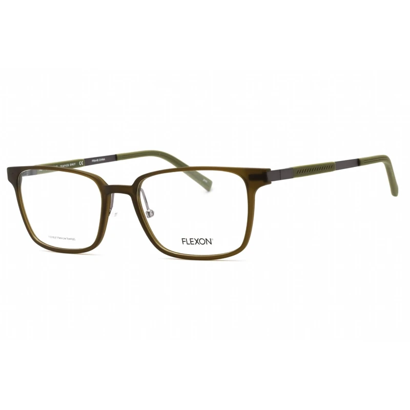 Flexon EP8007 59323 313 matte olive crystal vista Men's Acetate, Standard, 54