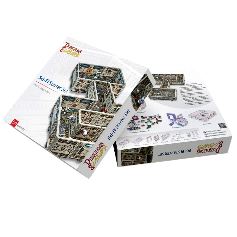 Archon Studio Dungeons & Lasers: Sci-Fi Starter Set Unpainted and Unassembled - Tabletop & RPG Terrain Game Set for Dungeons & Lasers – 280 Pieces for Ages 14+, (ARCDNL0001)