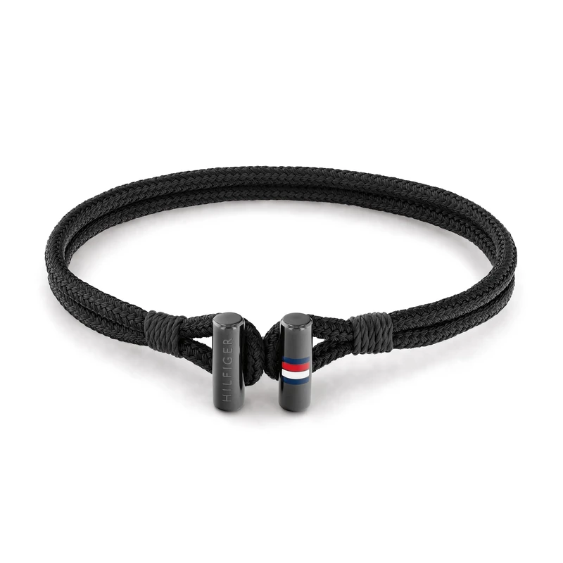 Tommy Hilfiger Jewelry Men's Nylon Bracelet Black - 2790336