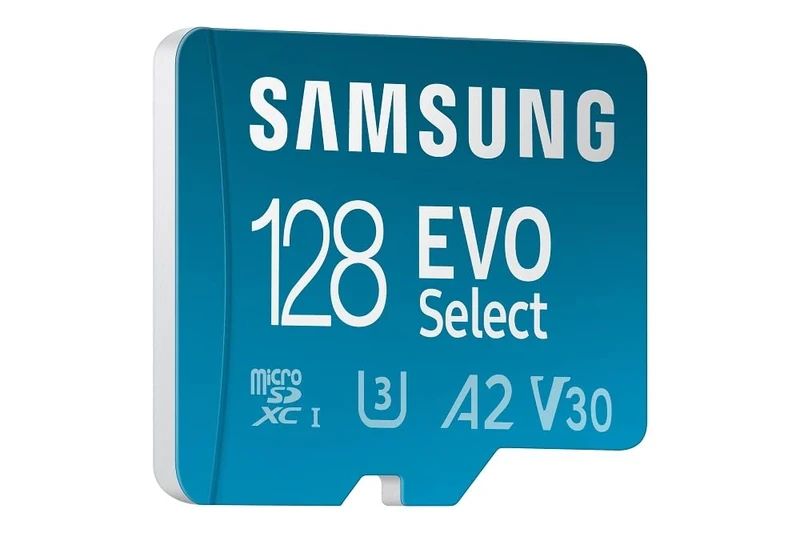 Samsung EVO Select 128GB microSDXC UHS-I U3 130MB/s Full HD and 4K UHD Memory Card inc. SD-Adapter (MB-ME128KA/EU), Blue