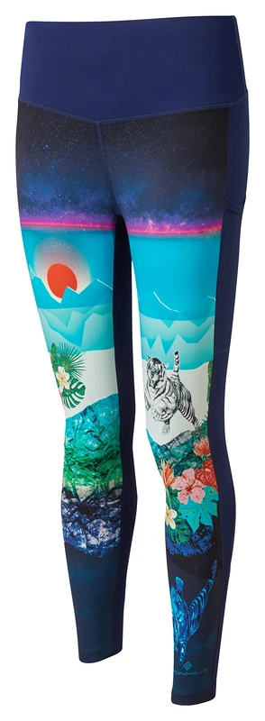 RONHILL, Wmn's Life Crop Tight, Deep Blue Dreamscape 10