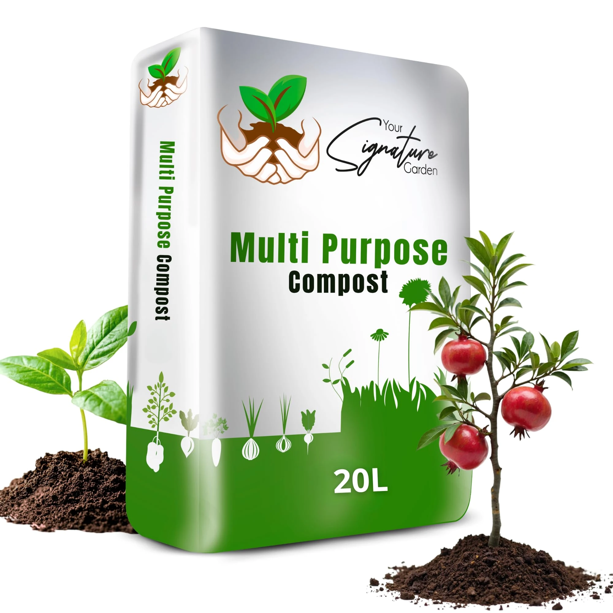 Laeto Multi Purpose Compost 20L - Premium Potting Compost for Healthy Growth Top Grade Potting Soil Peat Free for Flowers, Vegetables & Plants