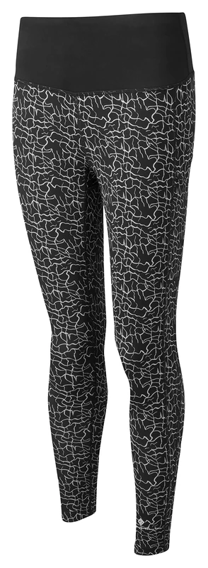 RONHILL Women's Wmn's Life Crop Tight, Black/Mono Ripple, 8