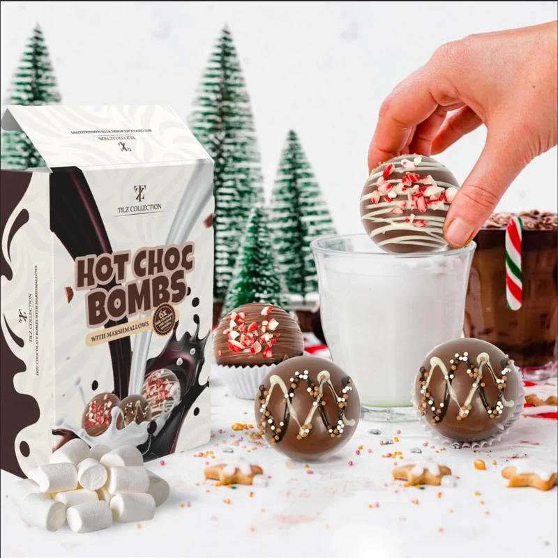 Hot Chocolate Bombs - Gifts for Women, Mothers Day Gifts, Mini Marshmallows For Hot Chocolate |Gourmet Melting Chocolate Bar |Kids, Women, Men