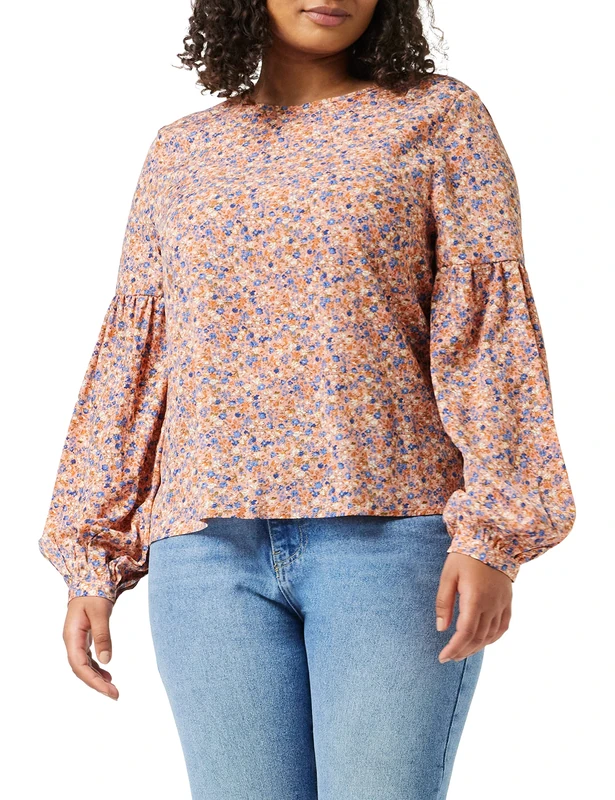 Louche Isla Blouse in Dainty Ditsy Print, Pink, Size 16