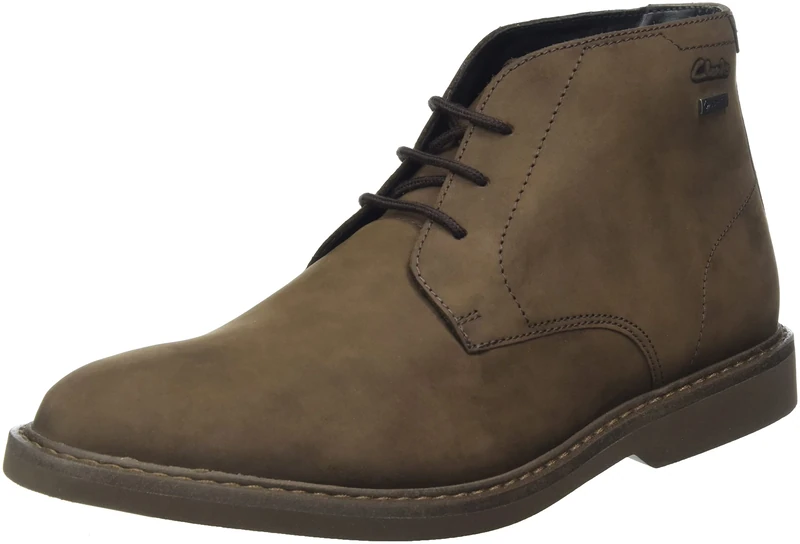 Clarks Men's Desert Boot Derby, Dark Brown Nub, 8 UK