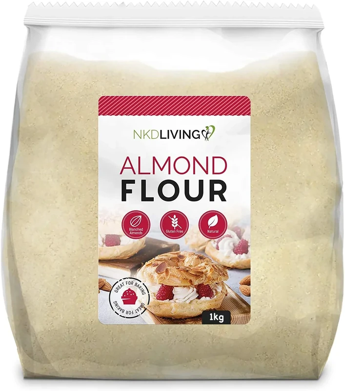 Almond Flour by NKD Living (2kg, 2 x 1kg bags or 4 x 500g bags) Finely ground almonds from Spain