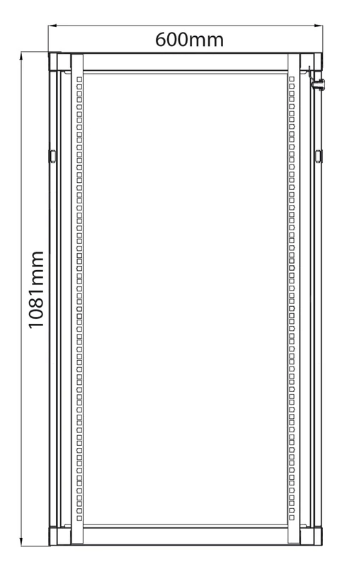 Adastra | 19" Rack Cabinet Wall Mountable or Freestanding | 15U x 600mm Deep