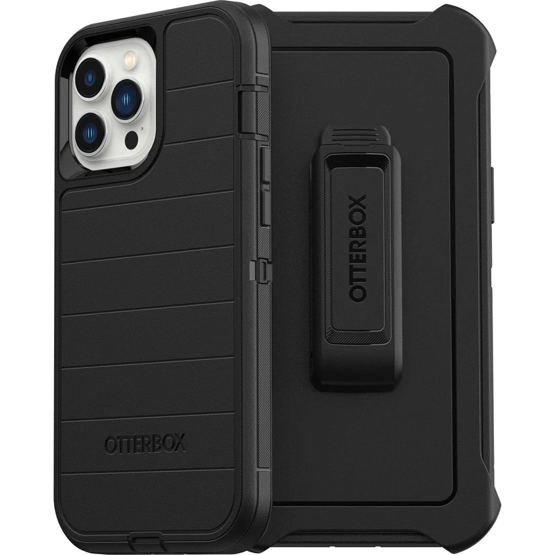 OtterBox DEFENDER SERIES SCREENLESS Case Case for iPhone 13 Pro Max & iPhone 12 Pro Max - BLACK